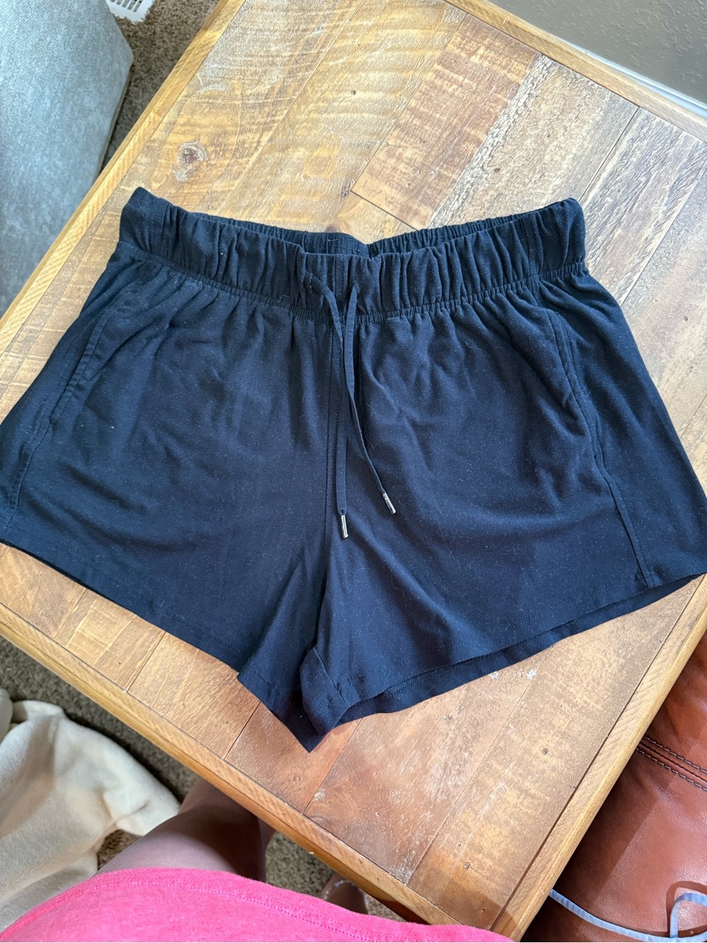 Athletic Works Black Women's Athletic Shorts with Drawstring